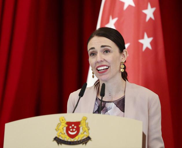 Prime Minister Jacinda Ardern in Singapore. Photo: AP