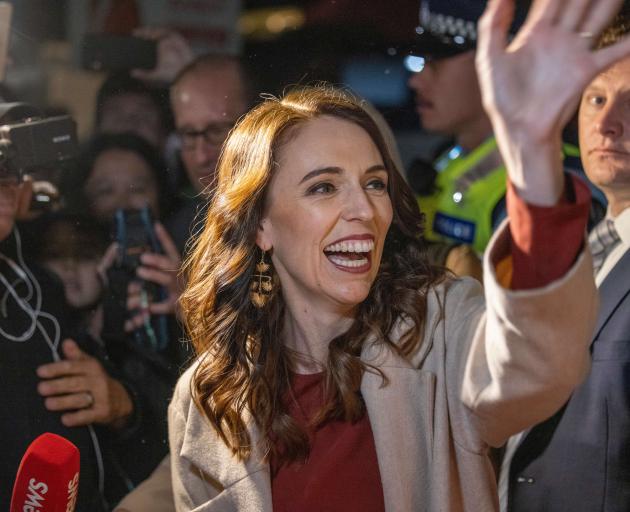 Ardern is poised to make her victory speech. Photo: NZ Herald