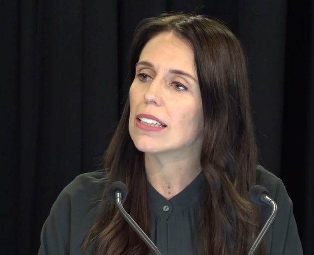 Prime Minister Jacinda Ardern speaking to reporters today. Photo: NZ Herald 