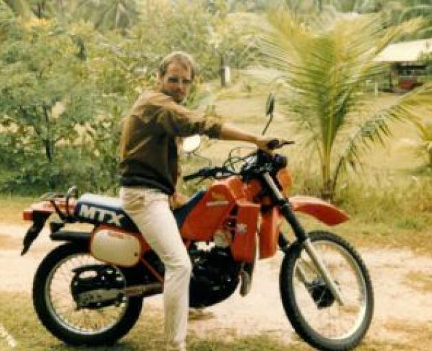 Mark Van Leewarden indulging in his longtime interest in motorbikes. Photo: Supplied