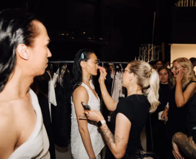 Backstage at the Christchurch Spring Fashion Festival. Photo: Radlab