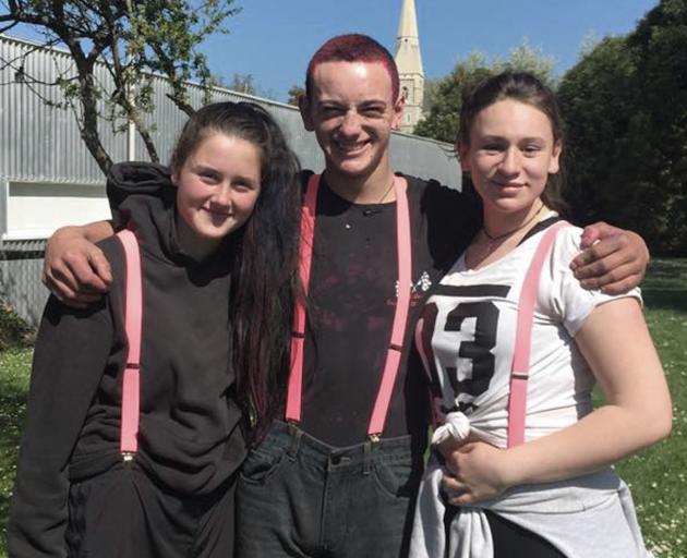 Zara Blackie (right) with brother Hayden and friend Rakyla Marsters. Photo: supplied