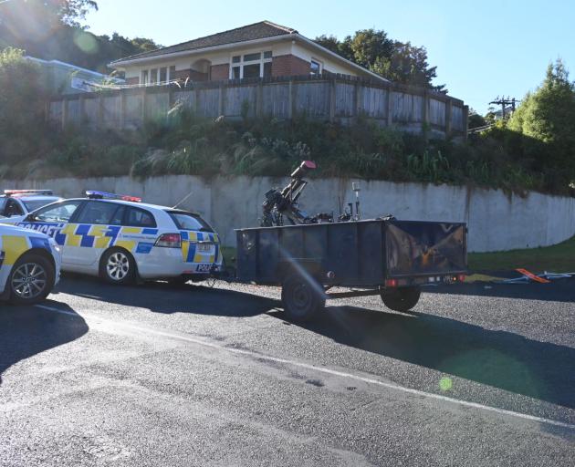 Part of Somerville St in the Dunedin suburb of Andersons Bay was closed this morning as a police...