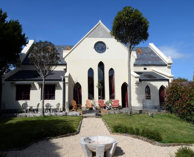 The garden at the back of the Mornington Presbyterian Church has been built up and levelled....