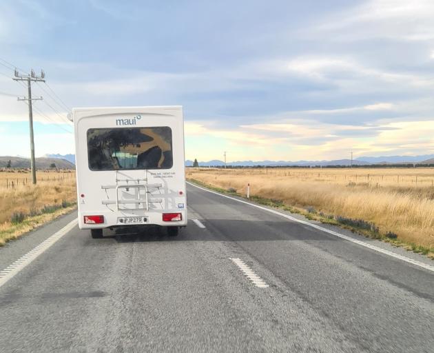 A Campervan travelling at 140kmh along State Highway 8 after overtaking into oncoming traffic....