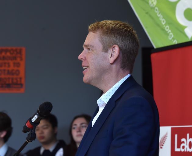 Prime Minister Chris Hipkins speaks to University of Otago students. PHOTOS: PETER MCINTOSH