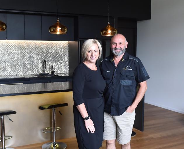 Andrea and Andrew Elliot in the communal kitchen of their new shared office space in Kaikorai...