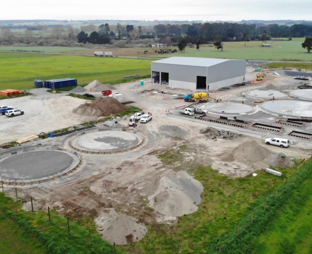 The Pioneer Energy-Ecostock Supplies Ltd bio-energy facility under construction at Reporoa in the...