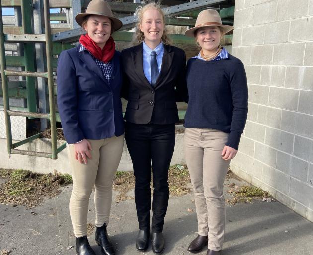 The Tasman team of Joanna Hoogenboom (left), Alice Partridge and Molly Donald was thrilled to win...