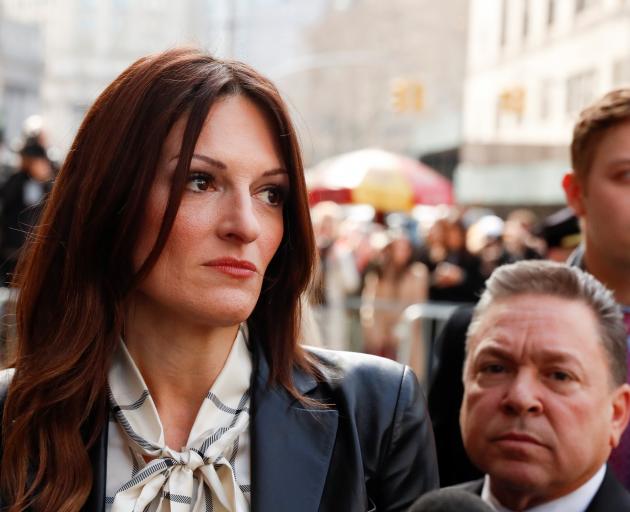 Weinstein's defence attorney Donna Rotunno looks on as she speaks with the media. Photo: Reuters