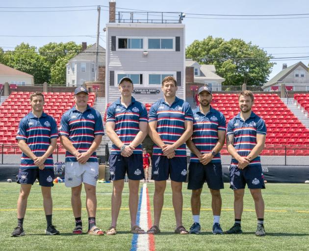 The Free Jacks’ Otago crew of Thomas Grant (from left), Slade McDowall, Harrison Boyle, Josh...