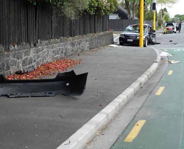 The scene of the crash yesterday. Photo: RNZ