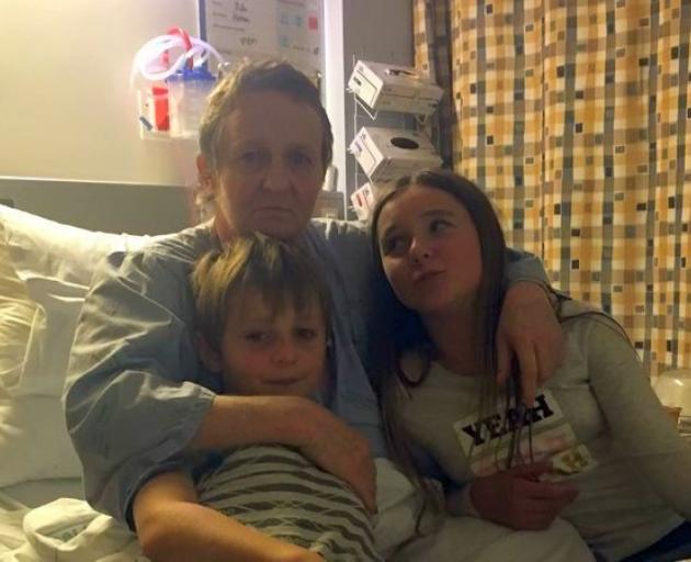 Cancer patient Patricia Tear with son Riley, 9,and Ruby, 11. Photo: RNZ