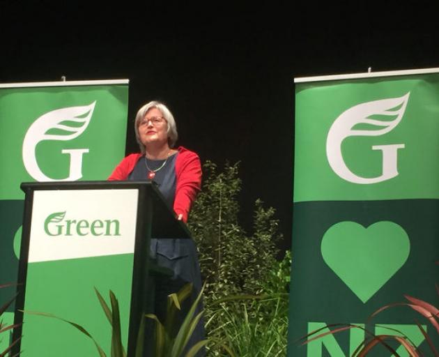 Eugenie Sage speaking at the conference this morning. Photo: RNZ