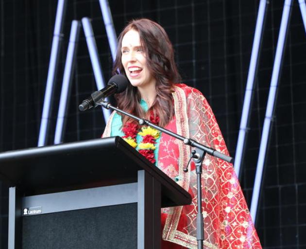 Prime Minister Jacinda Ardern at the Diwali festival in Auckland last year. Photo: RNZ 