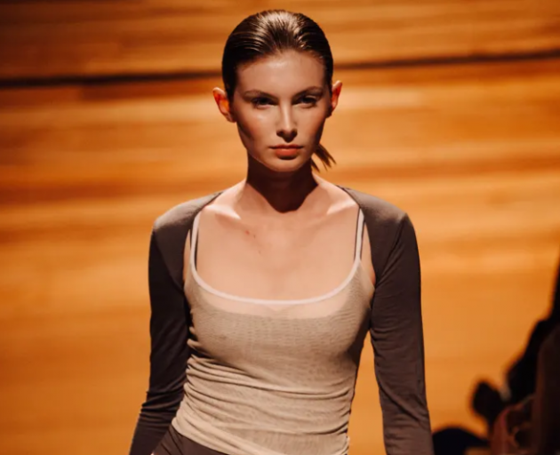A model walks in The New Guard runway show at Christchurch Spring Fashion Festival on Friday...