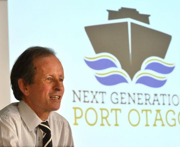 Port Otago chief executive Geoff Plunket outlines the port company's ''Next Generation'' project. PHOTO: GERARD O'BRIEN