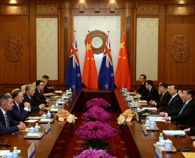 The delegations discussed trade and the likelihood of an extradition treaty with China, John Key said. Photo: Reuters/Parker Song/Poo