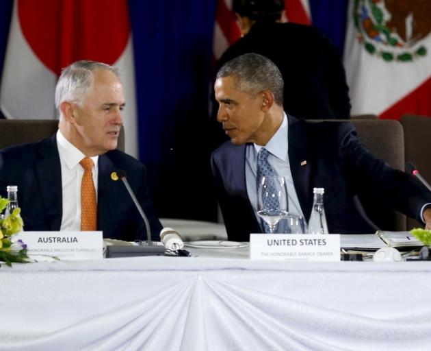 Malcolm Turnbull and Barack Obama in Manilla. Photo: Reuters