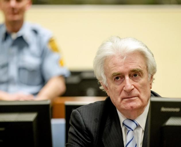 Radovan Karadzic at the court of the International Criminal Tribunal for former Yugoslavia in the Hague. Photo: Reuters