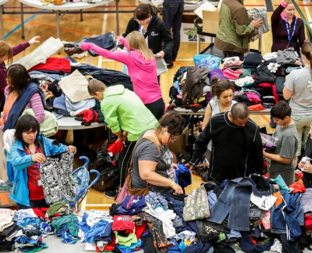 Fort Mc Murray evacuees  at a centre in Lac la Biche, Alberta. Photo: Reuters 