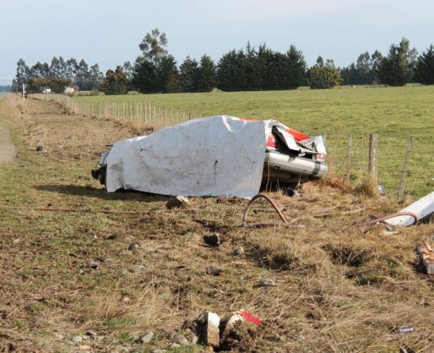 The crash happened at the intersection of Riversdale-Waikaia Rd and Two Chain Rd. Photo: THE ENSIGN