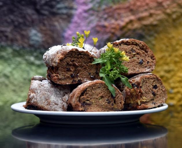 Vegan organic apple, currant and orange scones. Photo: Peter McIntosh