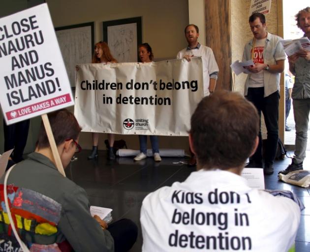 The hardline policy of offshore detention of asylum seekers has sparked protests in Australia. Photo: Reuters 