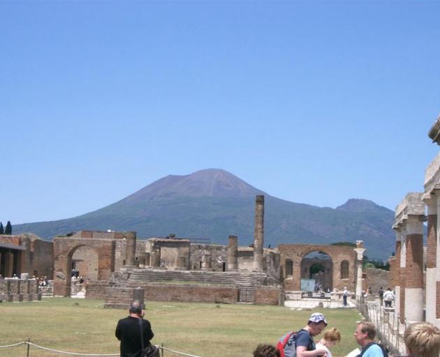 Pompeii, to the south of the Mt Vesuvius, was completely buried under more than 6m of ash. Photo: Wikimedia Commons
