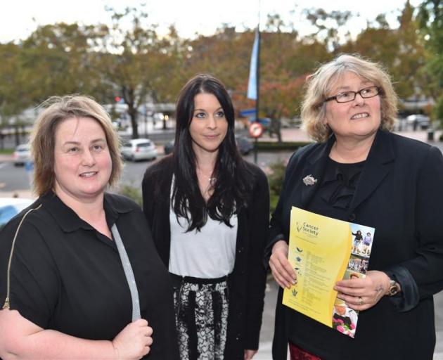 From left: Southern District Health Board health promotion adviser Anna Frost, WellSouth Health Primary Network promotion co-ordinator Sophie Carty and Cancer Society health promotion manager Penelope Scott asked the Dunedin City Council to consider makin