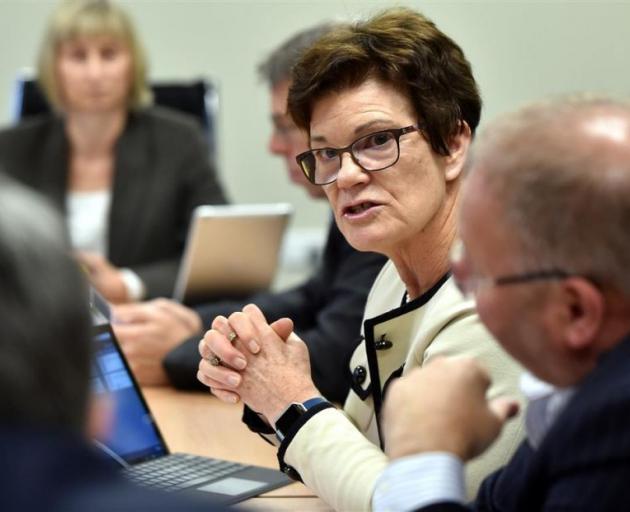 Meeting chairwoman commissioner Kathy Grant at the public forum. Photo: Peter McIntosh