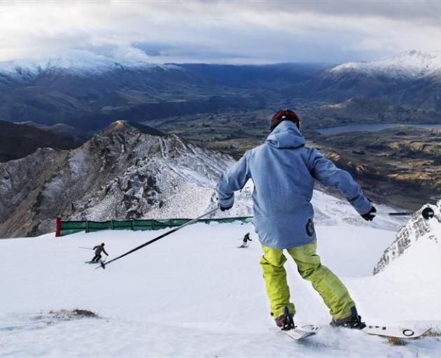 WeatherWatch predicts there will be snow on all ski fields, including Coronet Peak, this week. Photo: ODT files 
