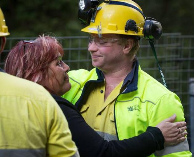 Family Reference Group Chair Anna Osborne and mine worker Shane McGeady. Photo: supplied