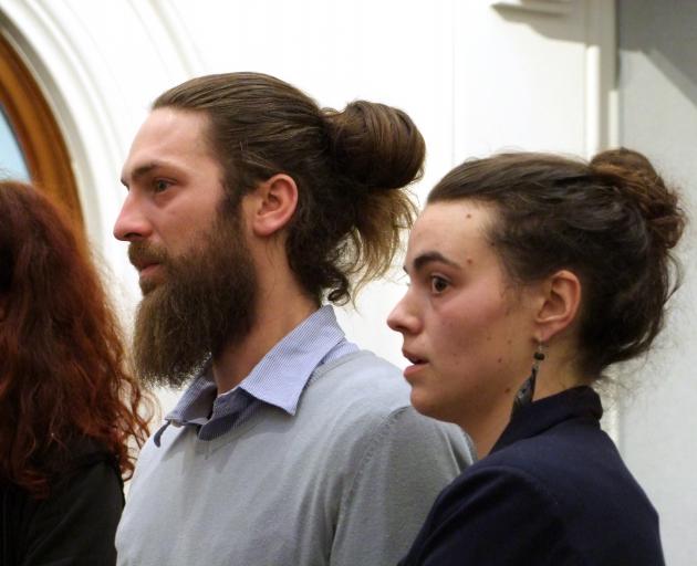 Antoine Therle and Lisa Peronnet in court this afternoon. Photo: Rob Kidd