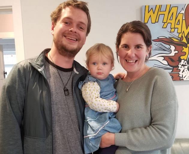 George and Emily with baby Olivia. Photo: Supplied