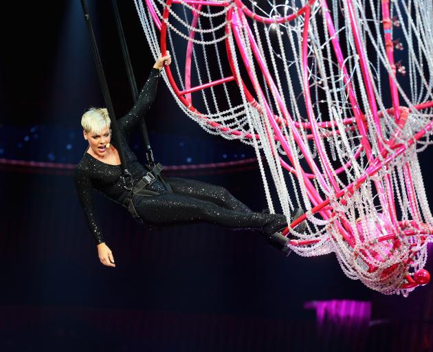 Pink performing in Sydney last month. Photo: Getty Images 
