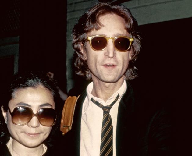 John Lennon with Yoko Ono in New York in 1980. Photo: Getty Images