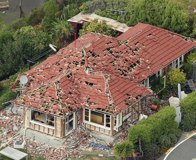 A house in Sumner after the 2011 quake. Photo: Getty Images