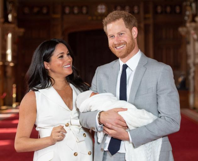 Prince Harry and Megan, Duchess of Sussex with baby Archie. Photo: Getty Images 