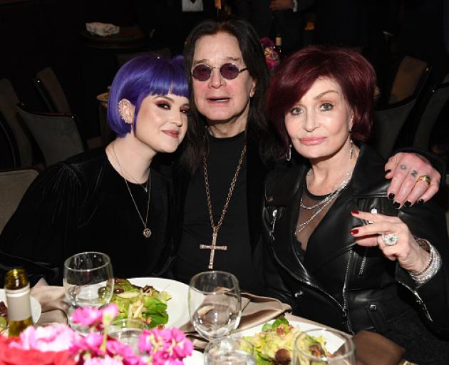 Ozzy with daughter Kelly and wife Sharon. Photo: Getty Images 