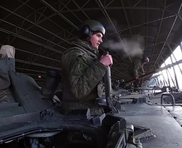 Russian troops have been undertaking combat patrol and anti-sabotage drills near the Ukrainian...