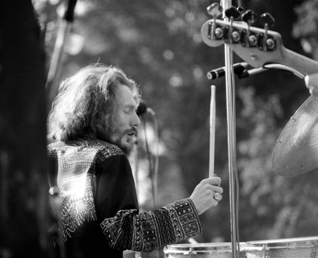 Ginger Baker performing with Blind Faith in 1969. Photo: Getty Images 