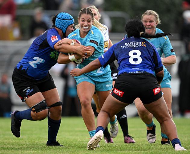 A crowd of only 2500 turned out to watch Matutū play the Blues in Invercargill in March. Photo:...