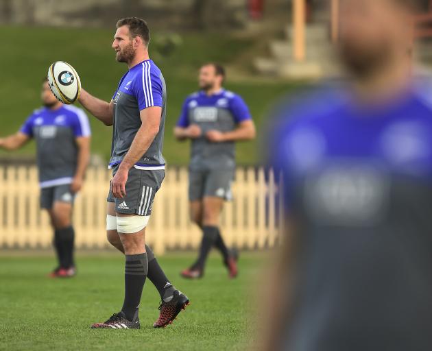 All Blacks captain Kieran Read with the team at training in Sydney yesterday. Photo: Getty Images 