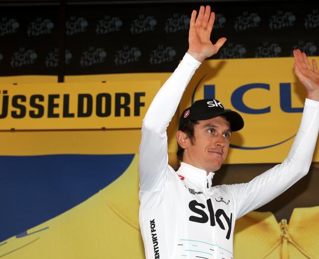 Geraint Thomas from Britain won the first stage in Duesseldorf on Saturday. Photo: Getty Images 