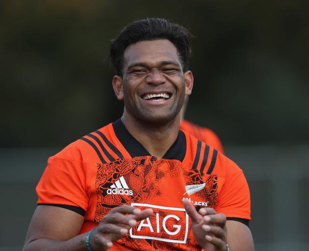 Seta Tamanivalu training with the All Black in London last year. Photo: Getty Images 