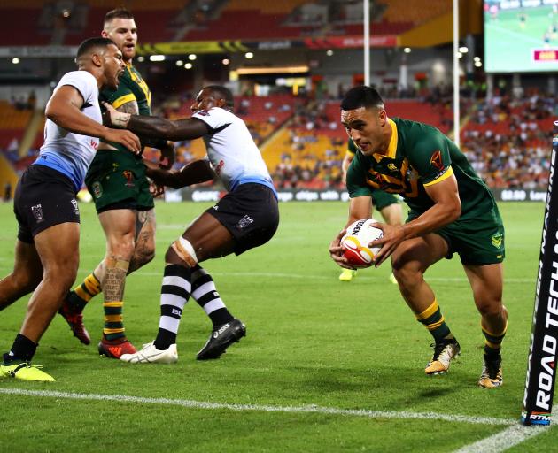 Valentine Holmes scores yet another try in Brisbane. Photo: Getty Images
