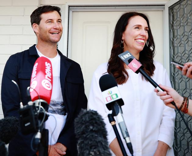 Prime Minister Jacinda Ardern and partner Clarke Gayford. Photo: Getty Images 