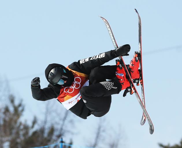 Nico Porteous competing in halfpipe final in PyeongChang. Photo: Getty Images