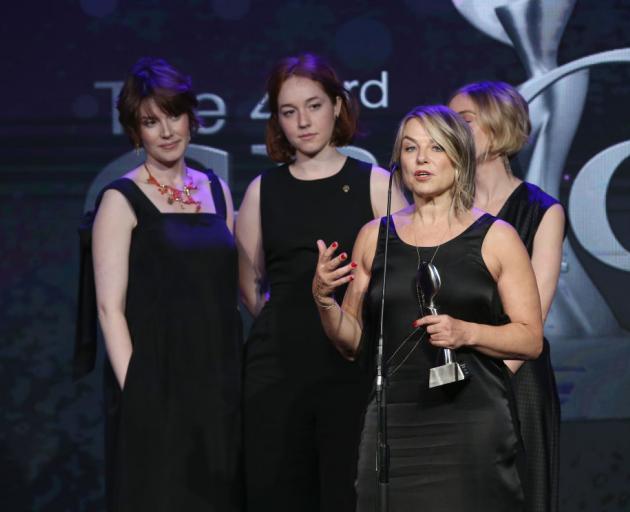 Esther Perel accepting a Gracie Award in California earlier this year. Photo: GETTY IMAGES